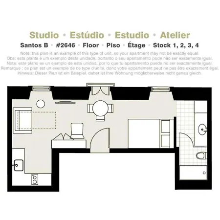 Apartment Serviced - Santos Lissabon