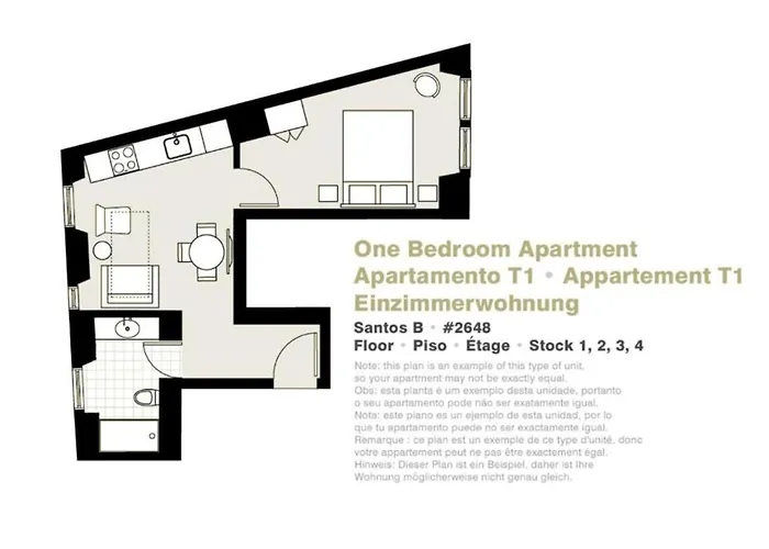 Appartement Serviced - Santos Lissabon