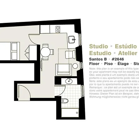 Apartmán Serviced - Santos Lisboa